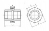 Śrubunek nierdzewny 1/2"GW/GW stożkowy ANSI 316