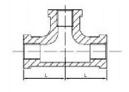 Trójnik nierdzewny 1/2" ANSI 316